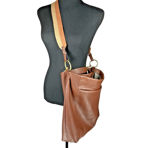 Vince Camuto Handbags - Vince Camuto Bag Women's Genuine Leather Brown Crossbody Shoulder 20" x 15"